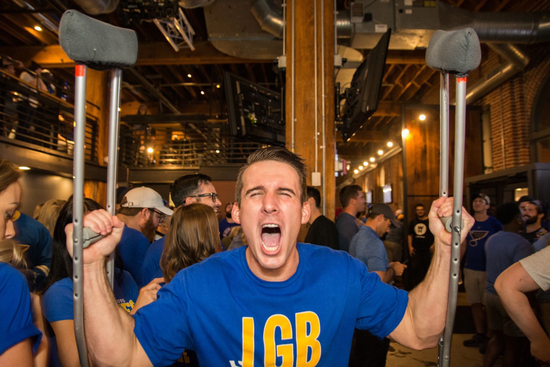 Blues Fans at Wheelhouse during Stanley Cup Final Game 7. Spons